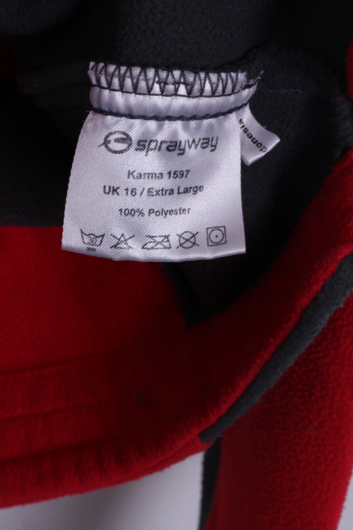 Sprayway Womens XL 16 Fleece Top Raspberry Zip Neck Sweatshirt Sportswear