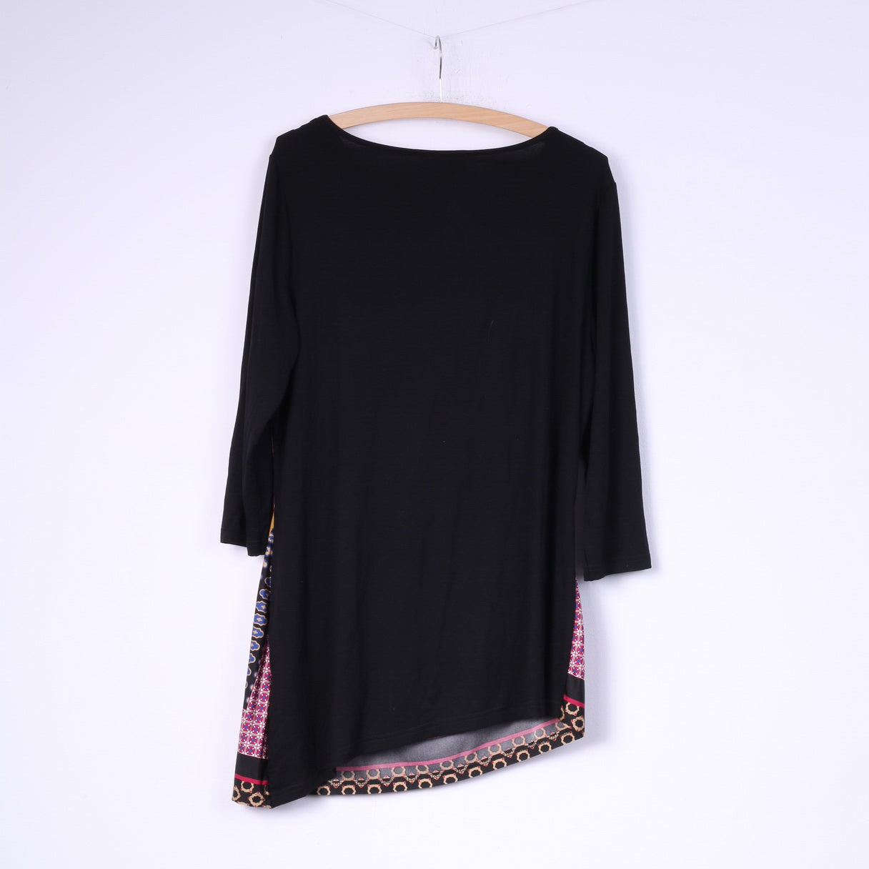 Rick Cardona Donna 20 48 XL Camicetta Tunica nera con stampa astratta Top casual 