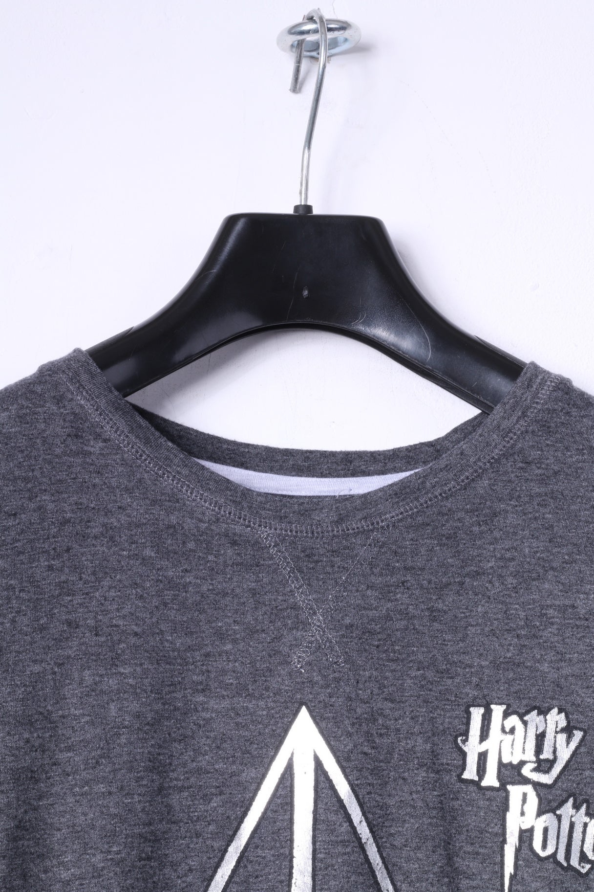 Love To Lounge Camicia da notte da donna XS lunga in cotone grigio Harry Potter I Doni della Morte