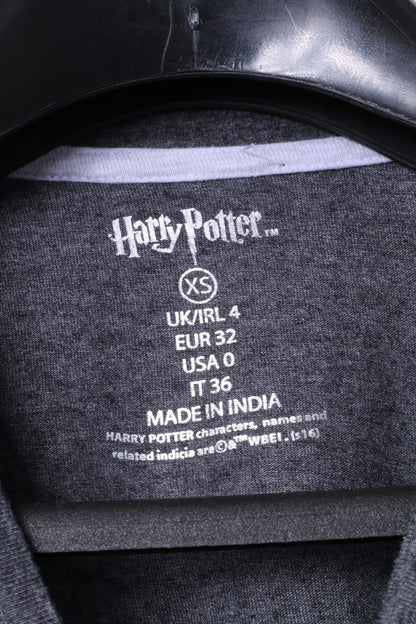 Love To Lounge Camicia da notte da donna XS lunga in cotone grigio Harry Potter I Doni della Morte