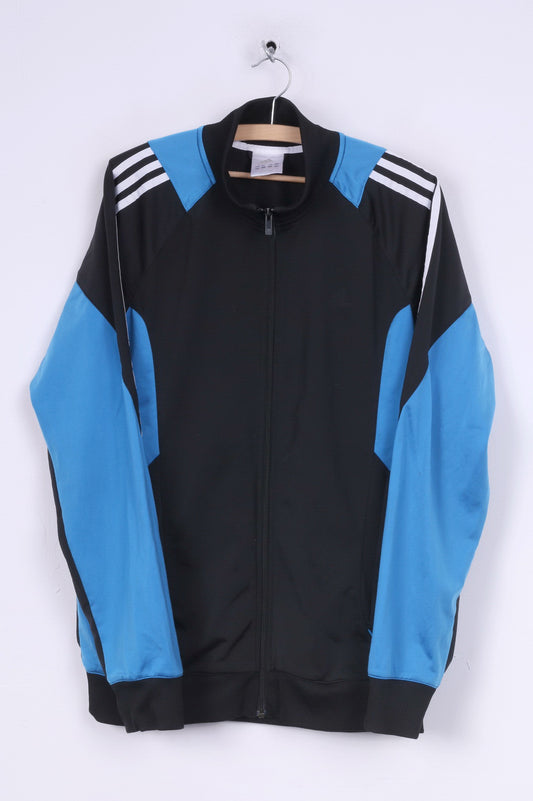 Adidas Mens 42/44 L Sweatshirt Brillant Full Zipper Sportswear Haut Noir 