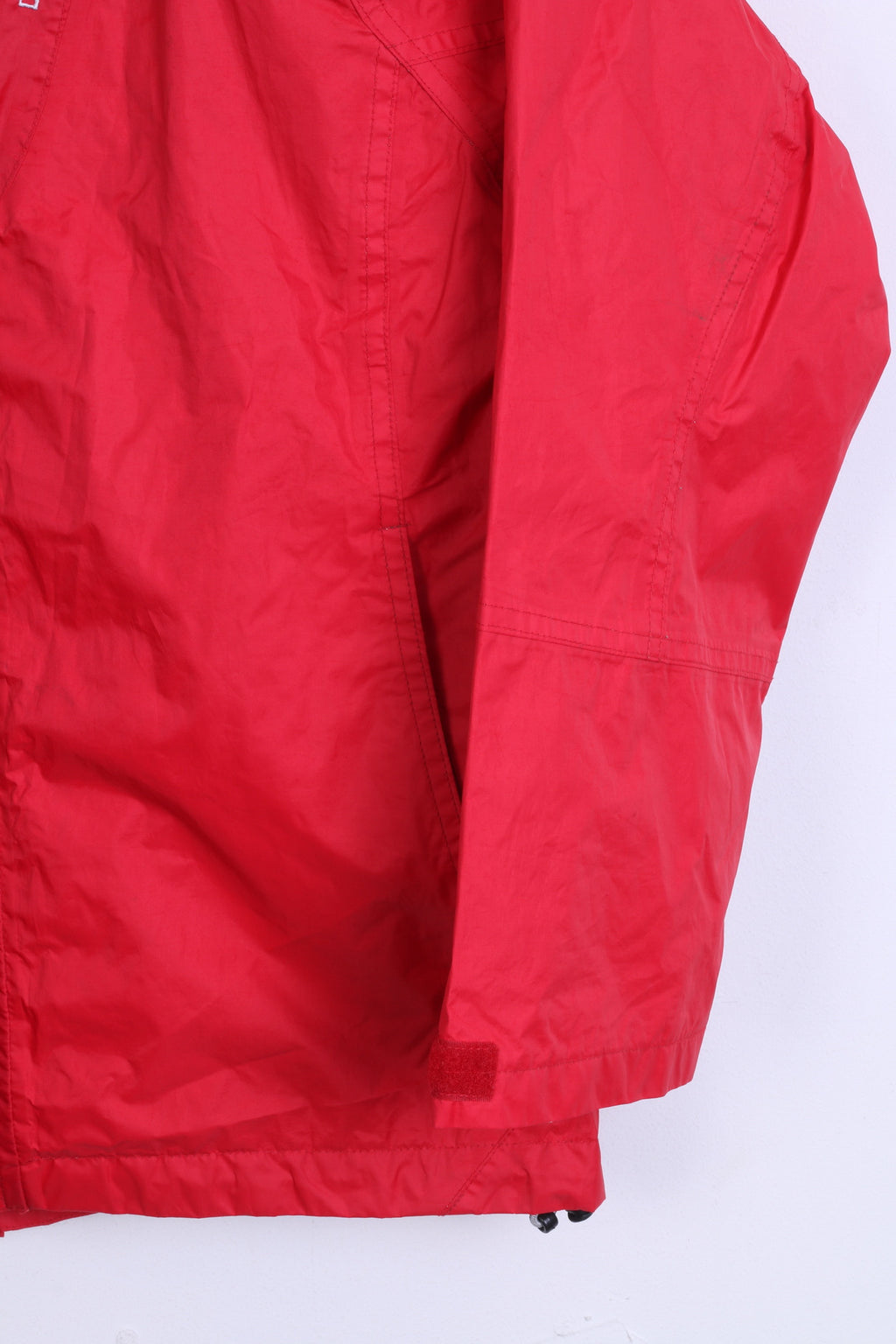 Didriksons Boys 160 Jacket Red Nylon Waterproof Parka Sport - RetrospectClothes