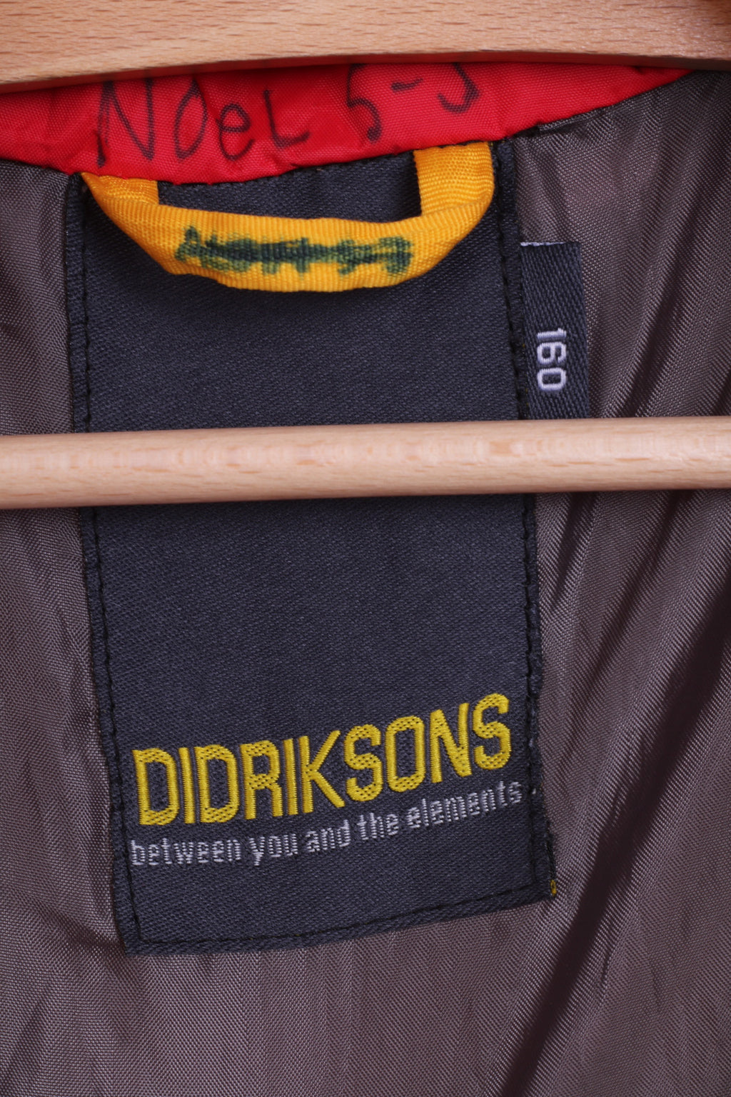 Didriksons Boys 160 Jacket Red Nylon Waterproof Parka Sport - RetrospectClothes