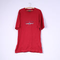 G3000 Collection Mens XL T-Shirt Red Crew Neck Cotton Top Sportswear