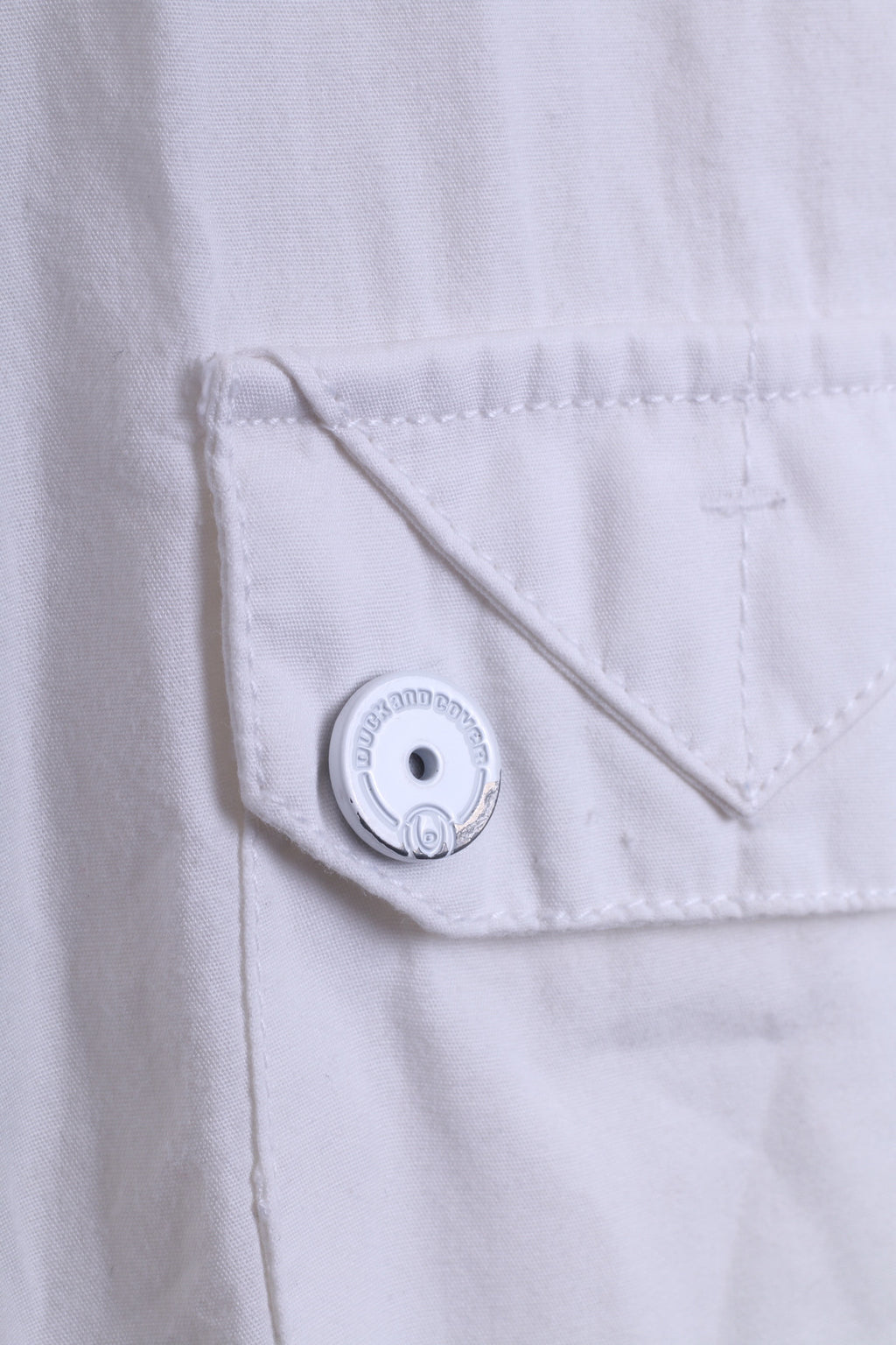 Duck and Cover Mens M Casual Shirt White Long Sleeve Cotton