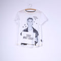 Primark Justin Bieber Femmes 14-16 42-44 XL T-Shirt Graphique Coton Haut Blanc 