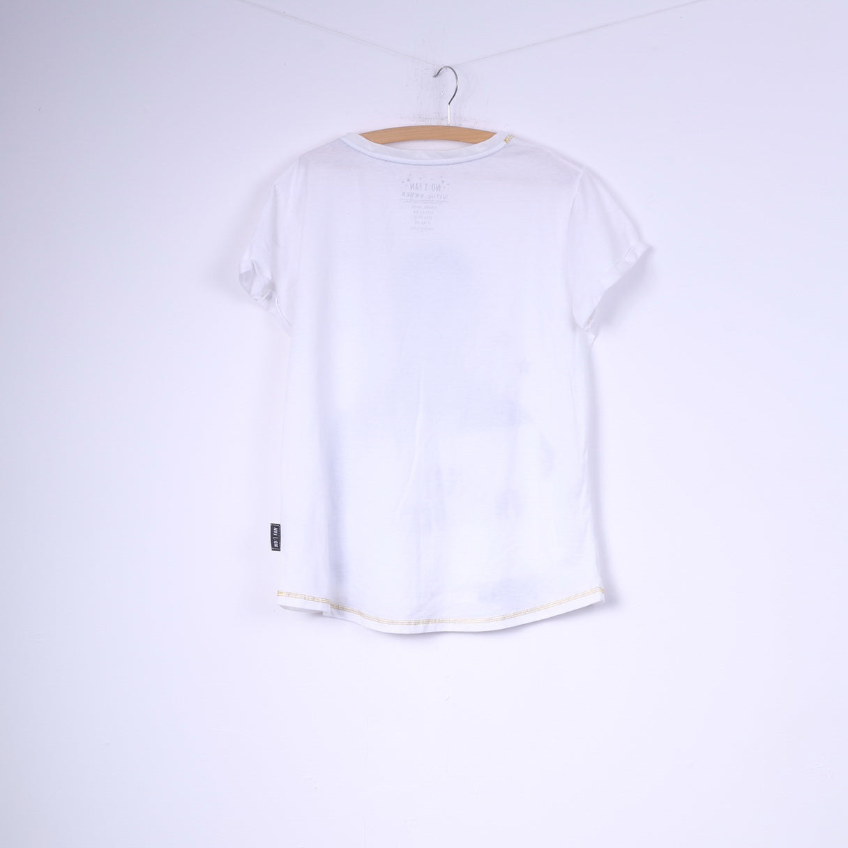 Primark Justin Bieber Donna 14-16 42-44 XL T-shirt grafica in cotone bianco Top 