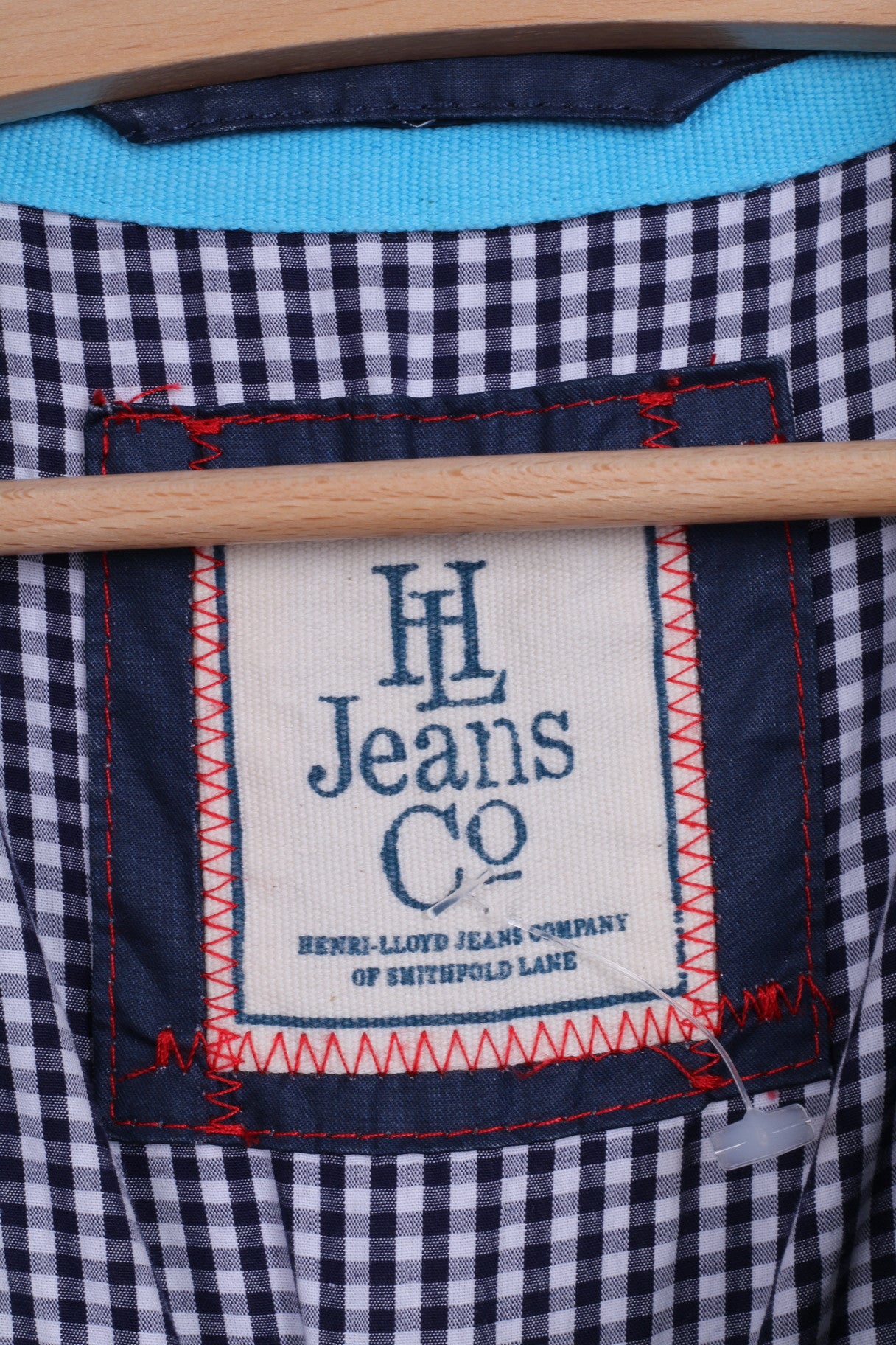 Henri Lloyd Jeans Co Giacca da uomo L in cotone cerato blu scuro