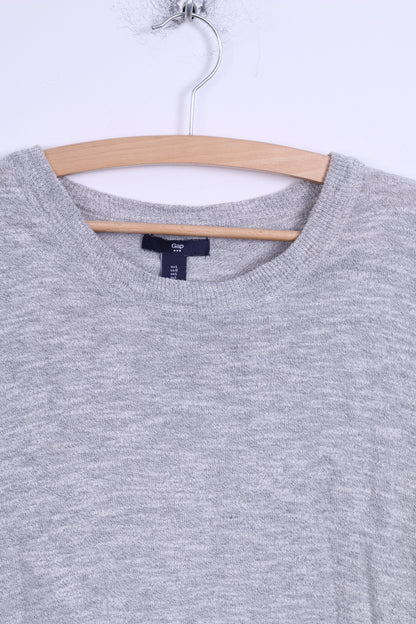 Gap Mens L (M) Jumper Pull à manches longues en coton gris clair