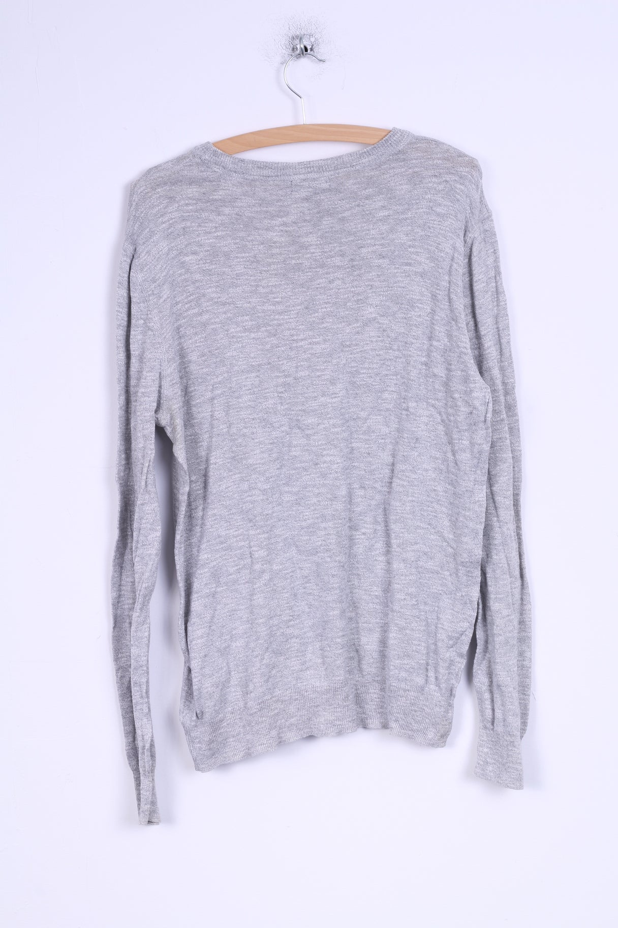 Gap Uomo L (M) Maglione Maglione a maniche lunghe in cotone grigio chiaro