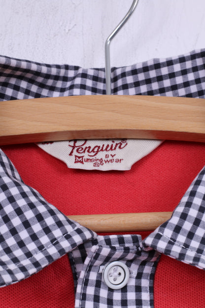 Original Penguin Men S Polo Shirt Coral Heritage Slim Fit Buttons Detailed Top
