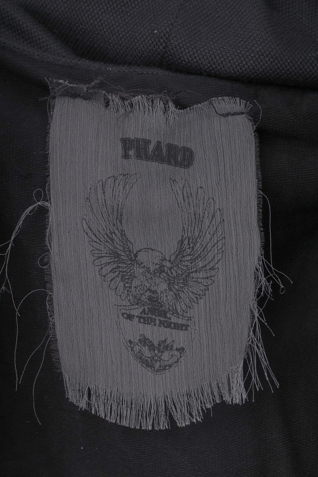 Phard Sweat-shirt noir à volants en coton pour femme avec capuche et fermeture éclair complète 