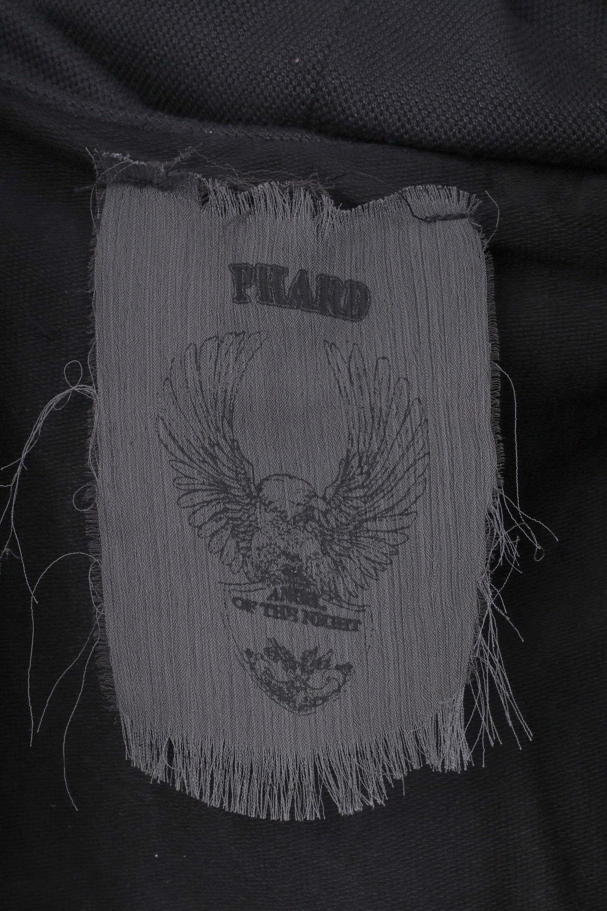 Phard Women S Sweatshirt Black Flounce Cotton Hooded Full Zipper Top