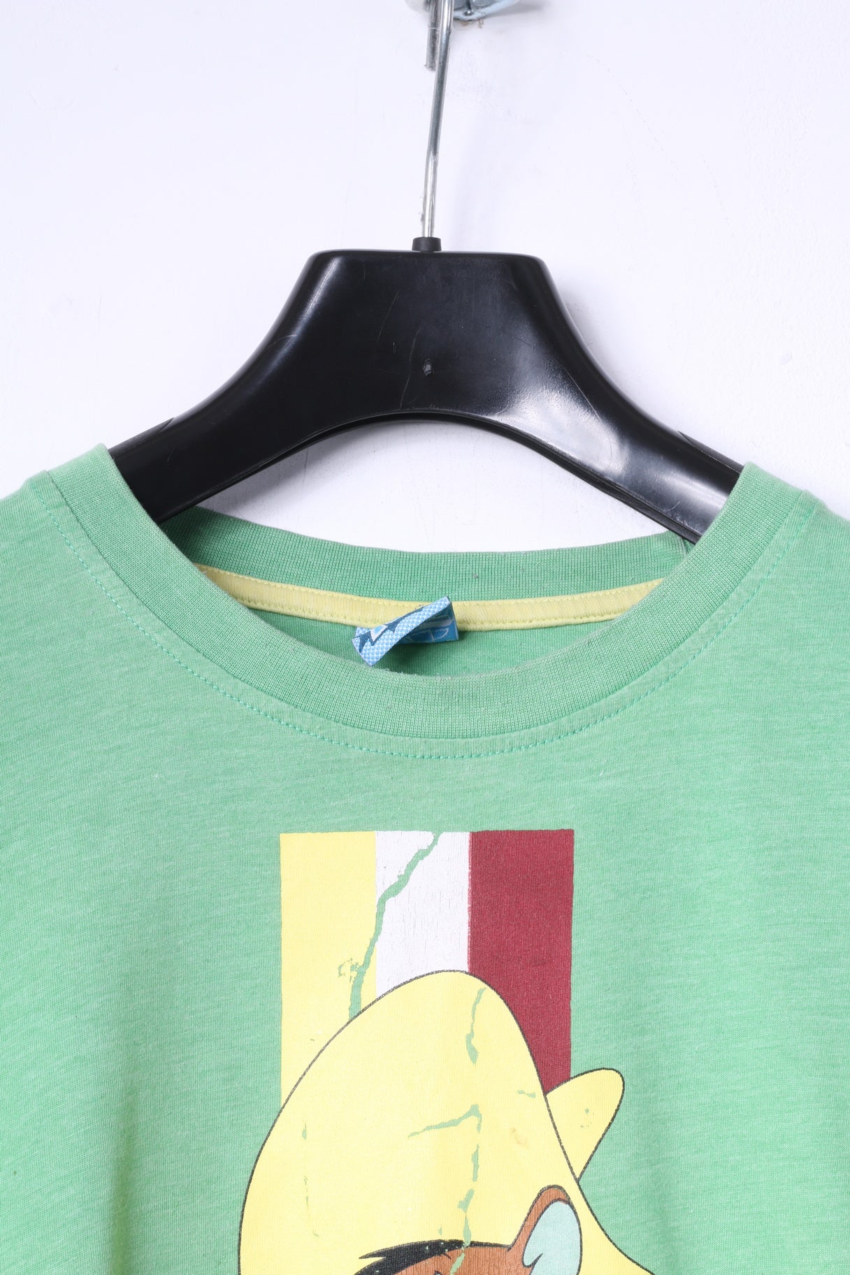 George Looney Tunes Mens L T-Shirt Green Cotton Graphic Mexico Top