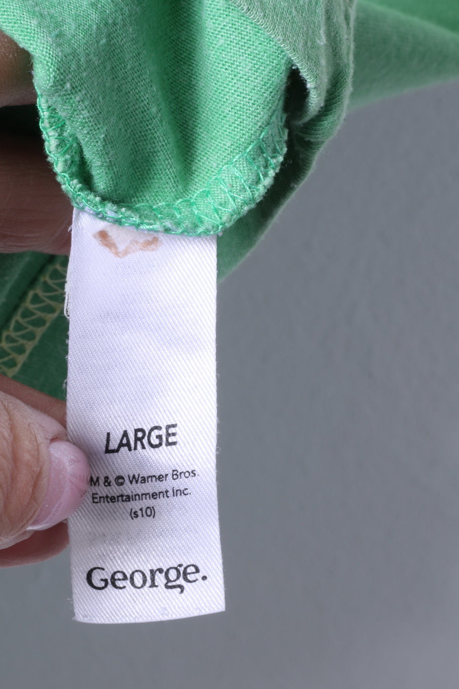 George Looney Tunes Mens L T-Shirt Green Cotton Graphic Mexico Top