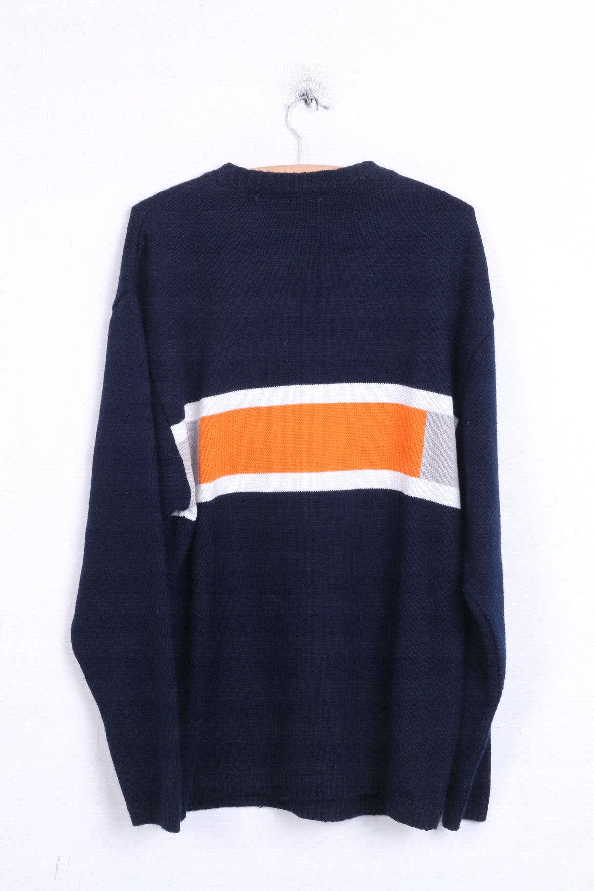 EARTH Mens XL Jumper Sweater Crew Neck Navy India - RetrospectClothes