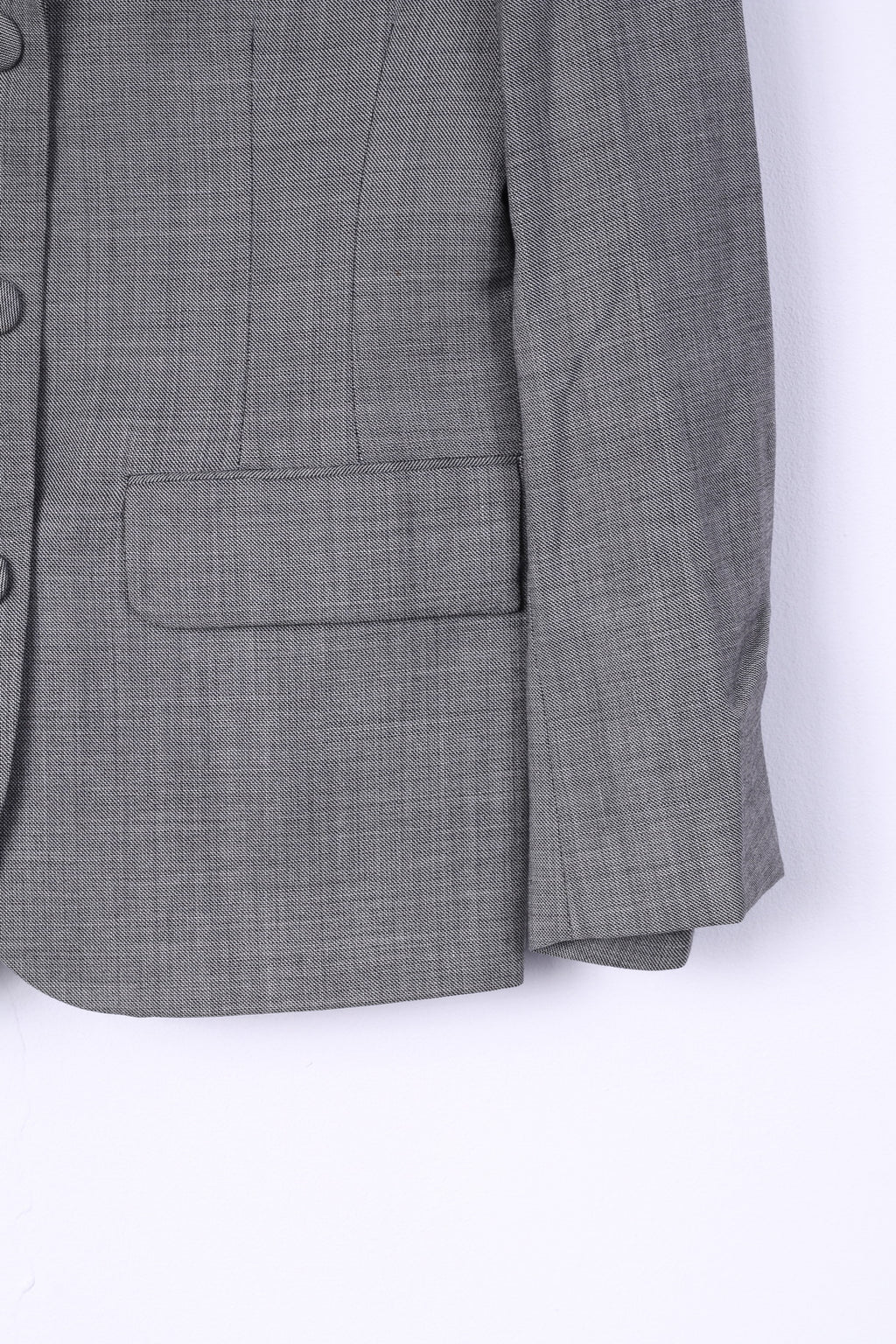 Coreello Paris Blazer da donna in lana grigia Giacca in lana pettinata vintage Moorside 