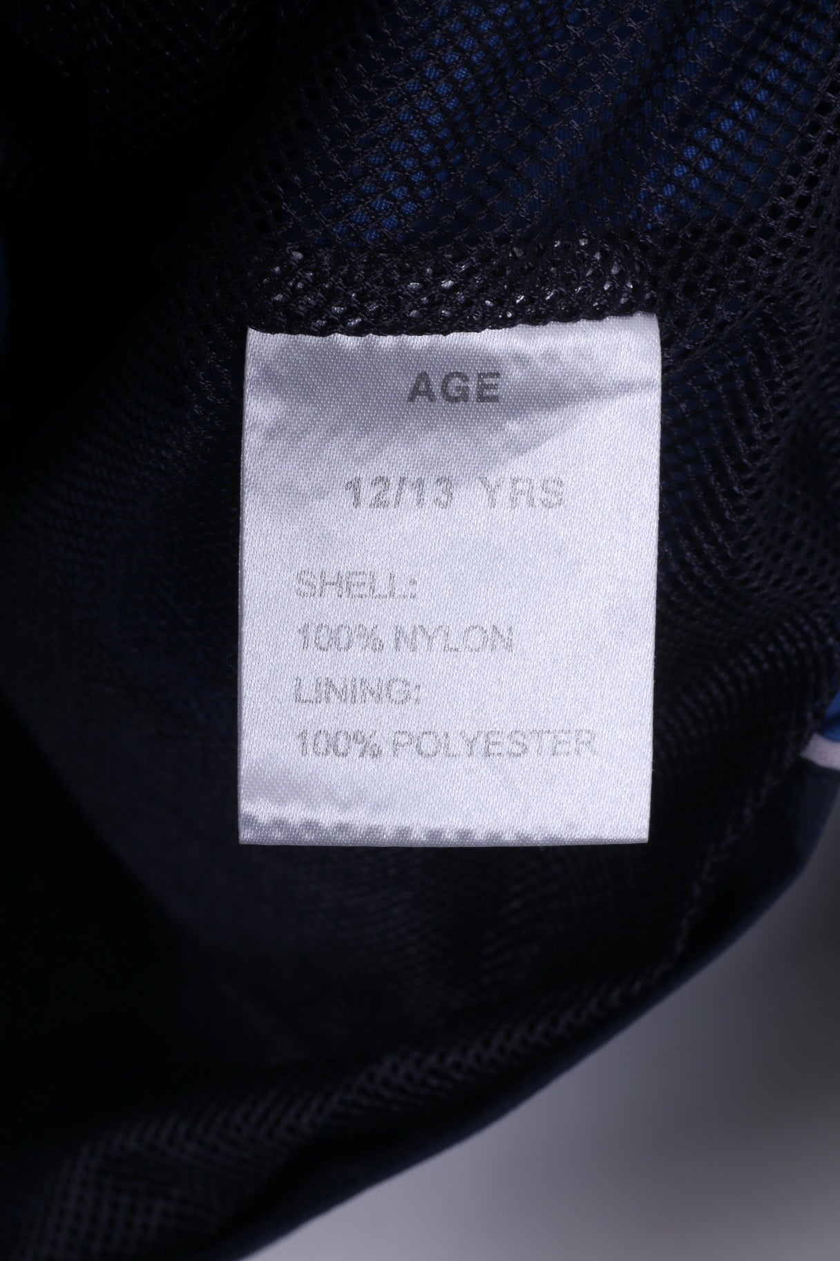 Giacca USAthletic da ragazzo 12/13 anni con cerniera completa in nylon blu scuro impermeabile