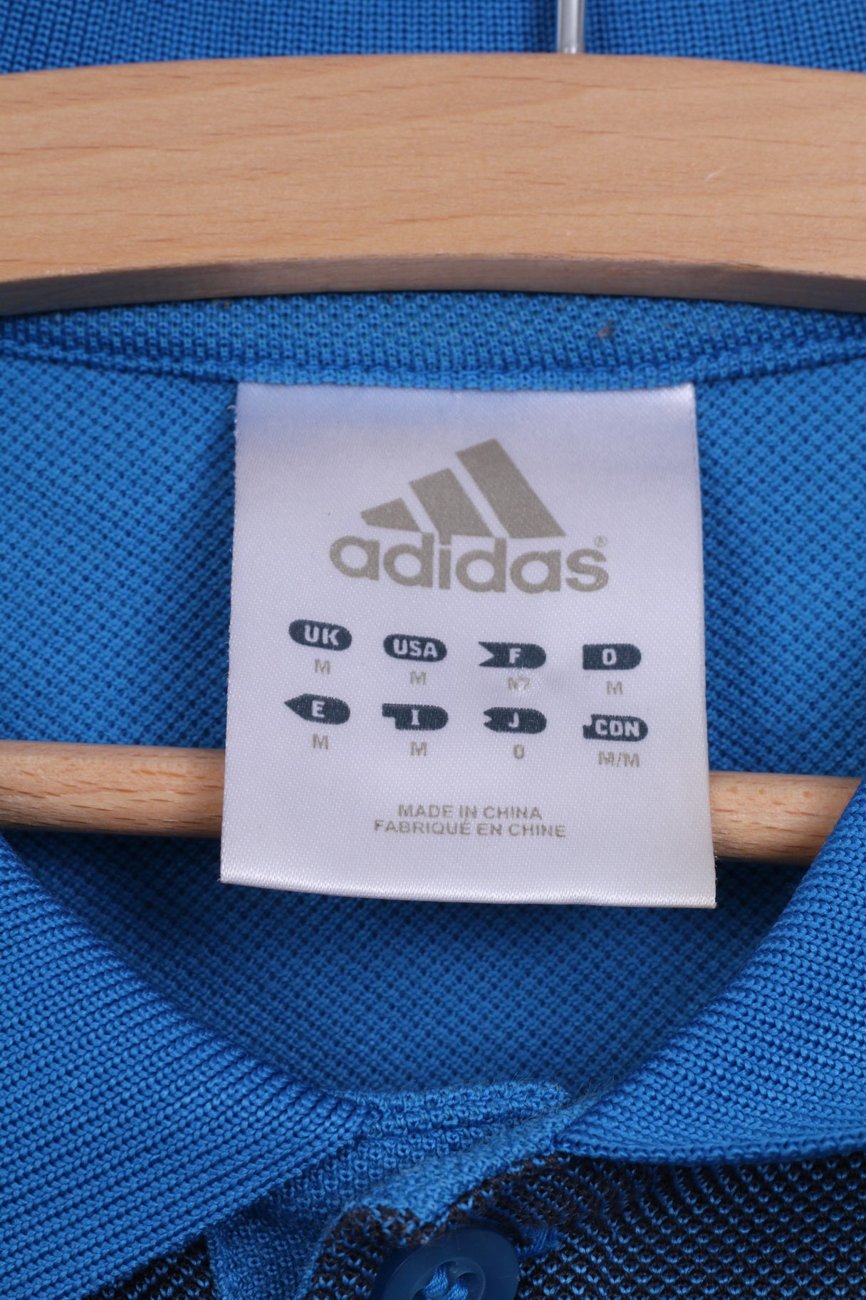 Adidas Polo M pour homme à rayures bleues à manches courtes en mélange de coton 
