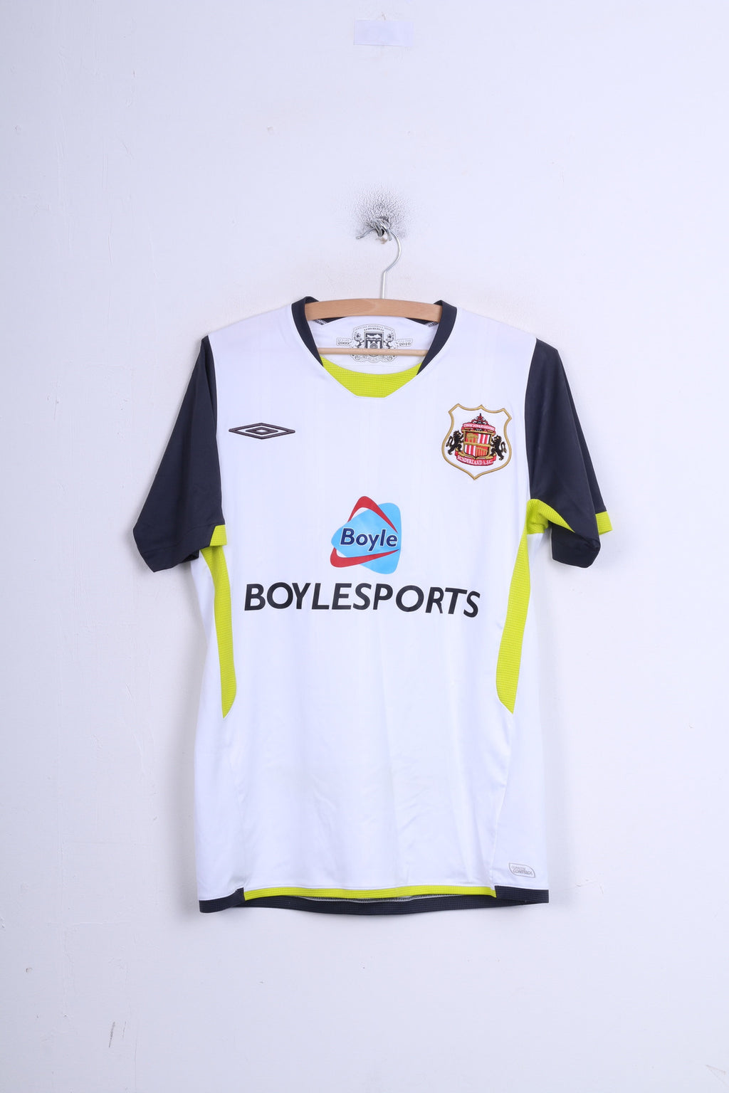 Maglia Umbro Sunderland AFC da uomo, squadra di calcio, sportiva, bianca