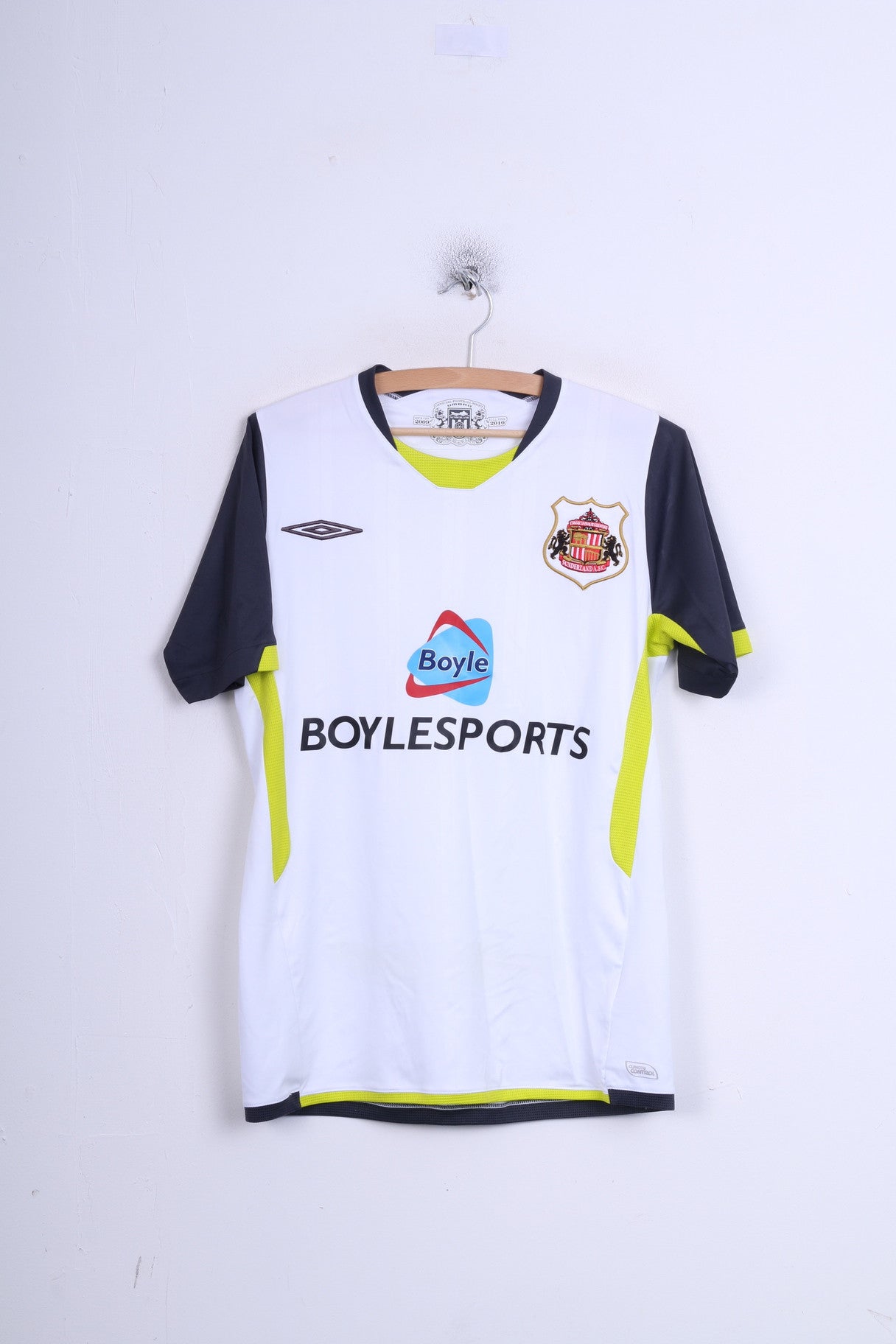 Maglia Umbro Sunderland AFC da uomo, squadra di calcio, sportiva, bianca