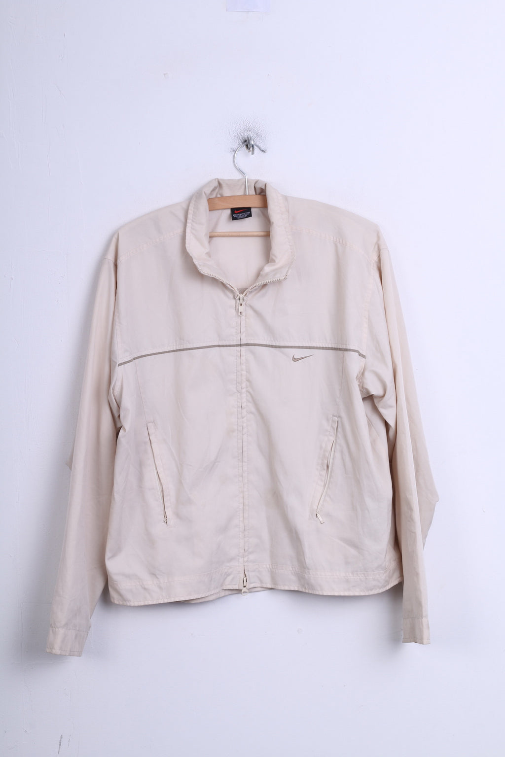 Nike Womens XL (16-18 )Track Top Jacket Ecru Sport - RetrospectClothes