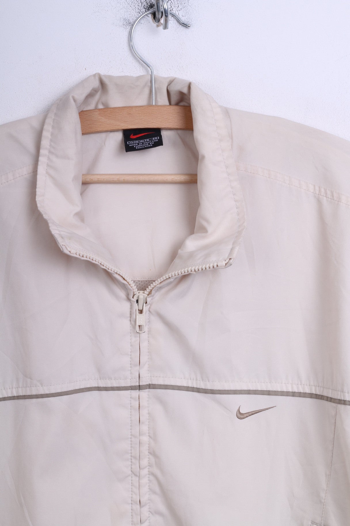 Nike Womens XL (16-18 )Track Top Jacket Ecru Sport - RetrospectClothes