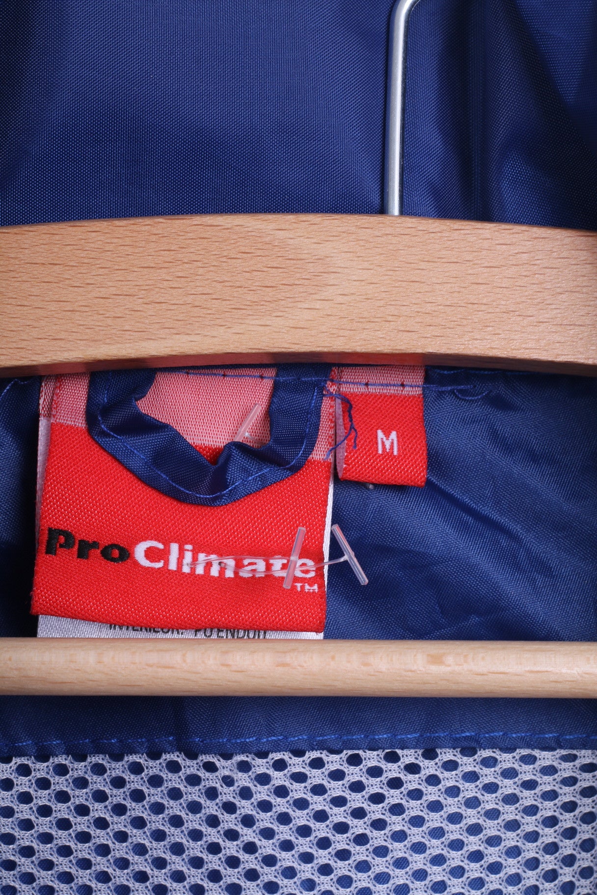 Pro Climate Mens M Light Jacket Blue Hood Sport - RetrospectClothes