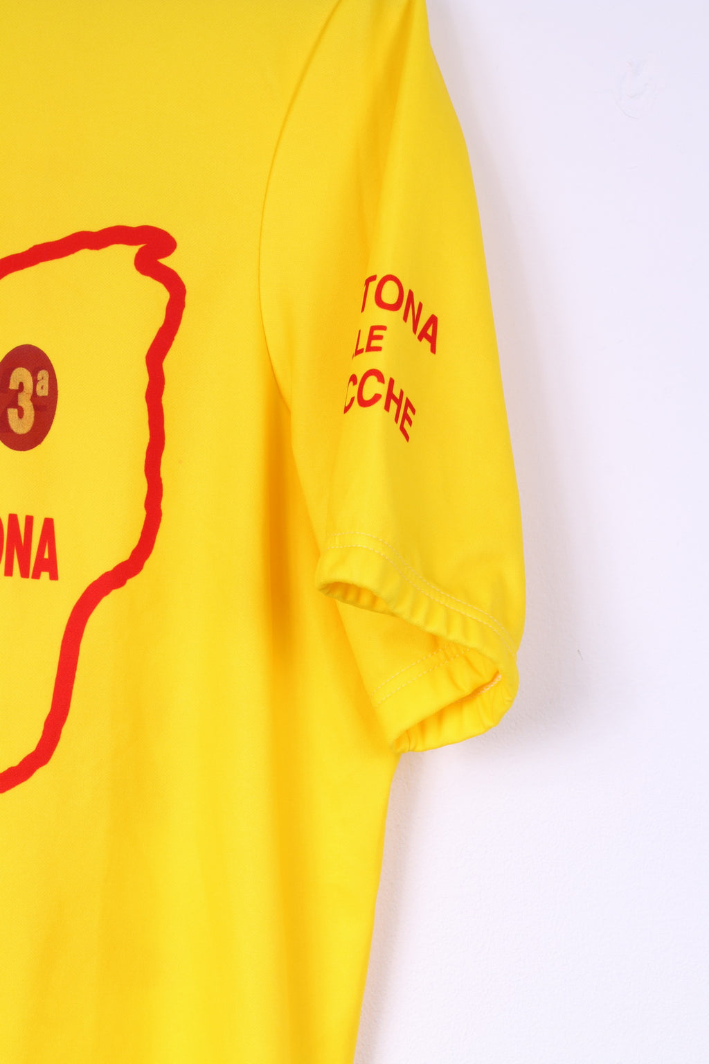 VB Maratona delle 12 rocche Hommes XL Chemise de Cyclisme Jaune Vélo Manches Courtes Rimini 1995 