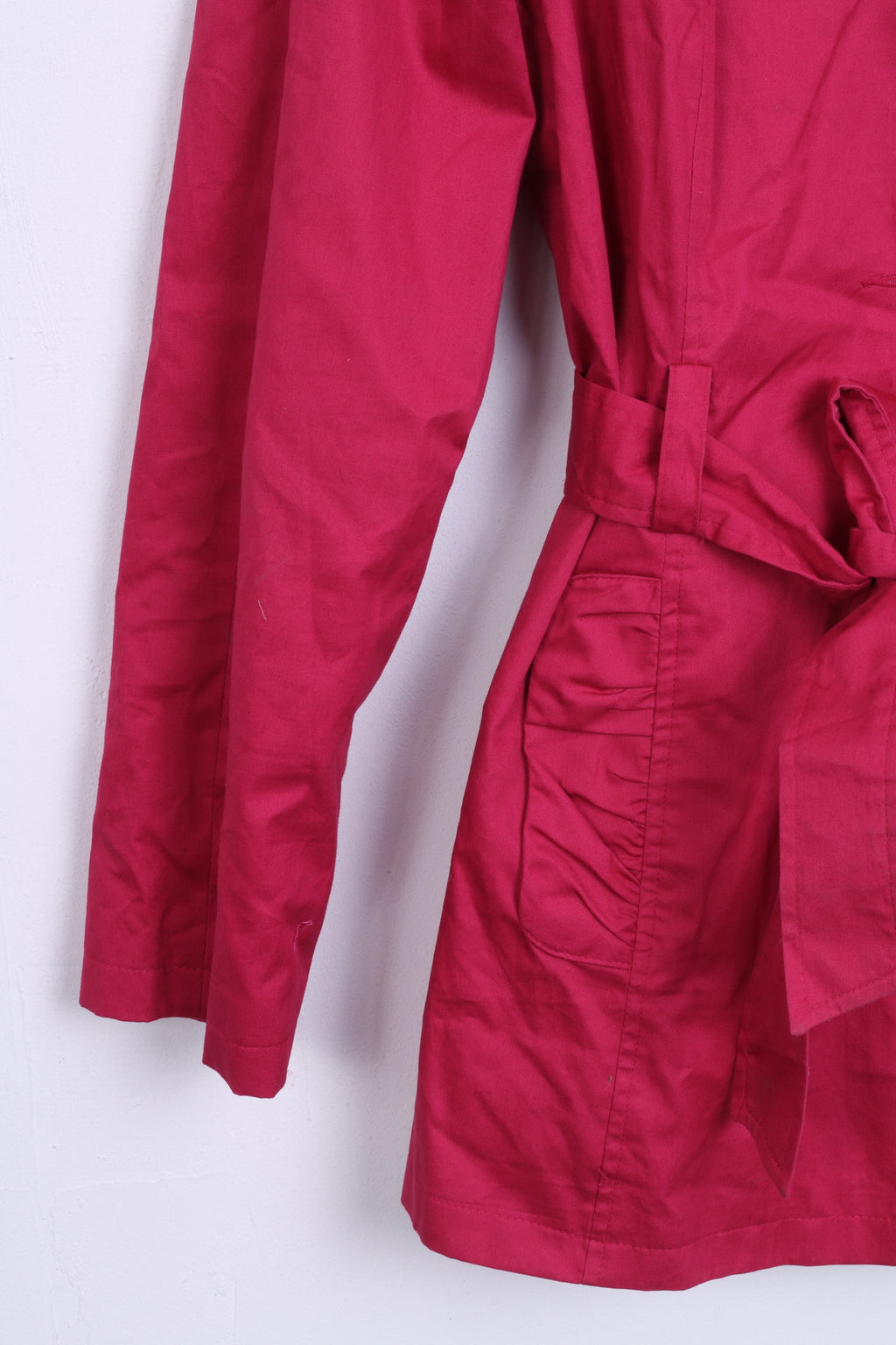 Next Womens 14 XL Coat Amaranth Single Breasted Cotton - RetrospectClothes