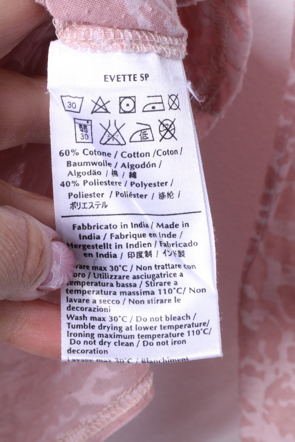 GAS Chemise à manches longues pour femmes, haut extensible en coton rose, matière fine, graphique