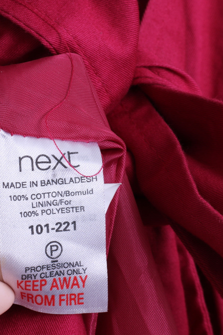 Next Womens 14 XL Coat Amaranth Single Breasted Cotton - RetrospectClothes