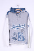 Major League Baseball Mens M Sweatshirt Hooded Grey Sport Cotton Yankees