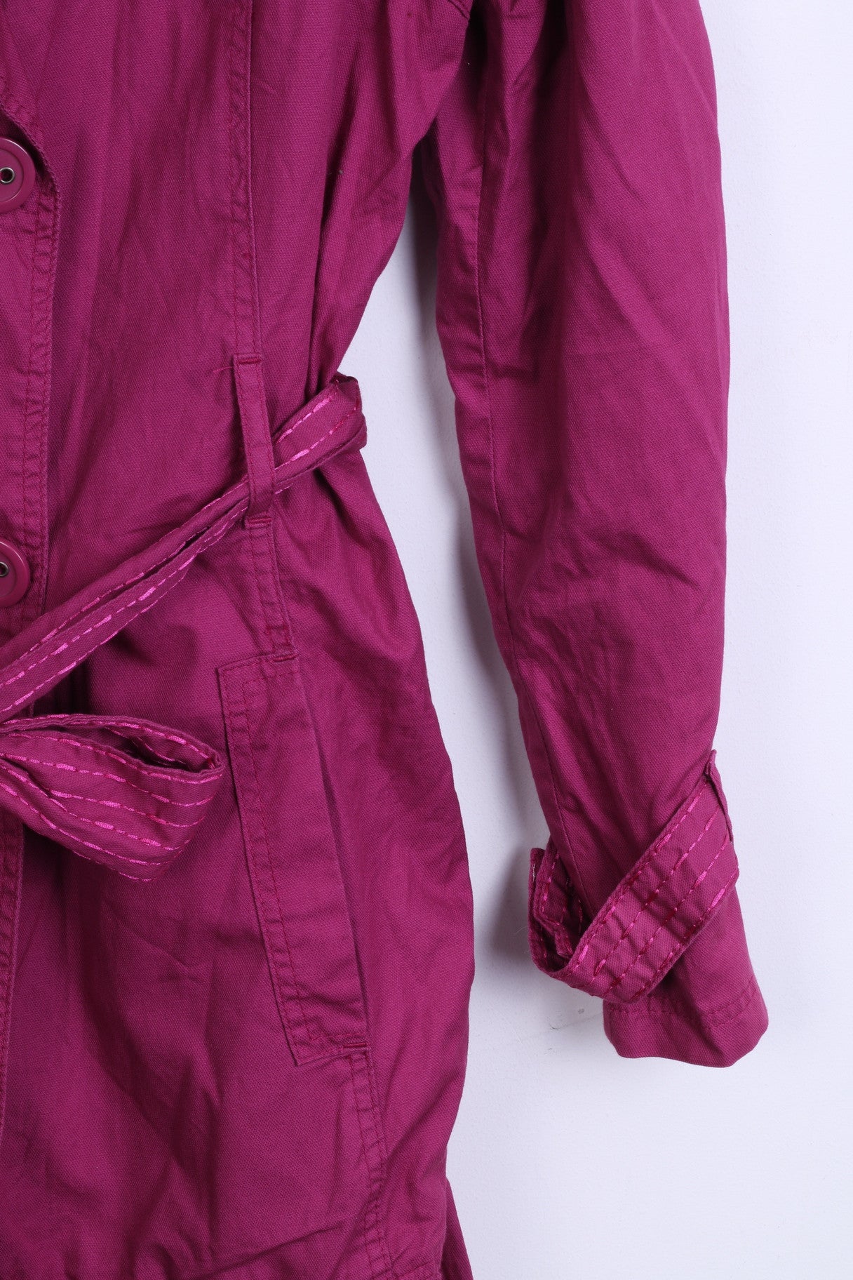 Kabaret Womens M Coat Double Breasted Amaranth - RetrospectClothes