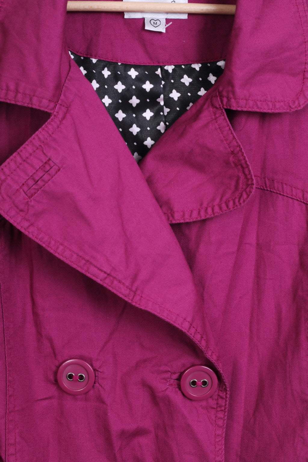 Kabaret Womens M Coat Double Breasted Amaranth - RetrospectClothes