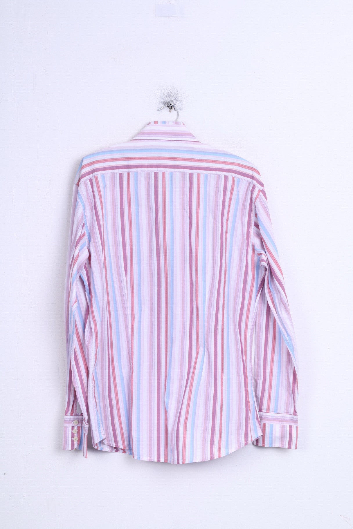 FULLCIRCLE Chemise décontractée XL pour homme en coton rayé rose standard