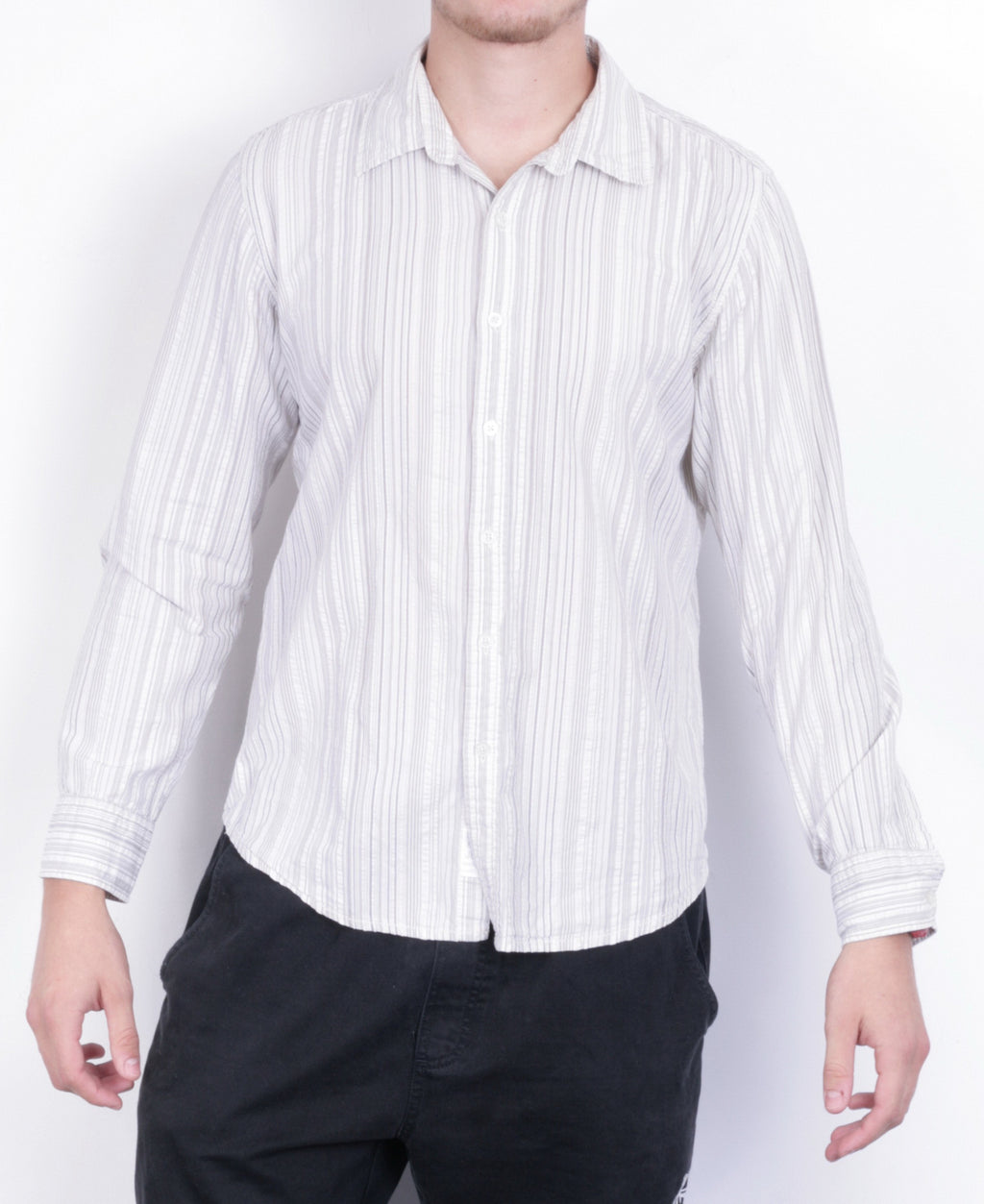 Calvin Klein Jeans Mens M Casual Shirt Striped Cotton Short Sleeve - RetrospectClothes