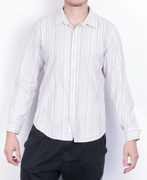 Calvin Klein Jeans Mens M Casual Shirt Striped Cotton Short Sleeve - RetrospectClothes