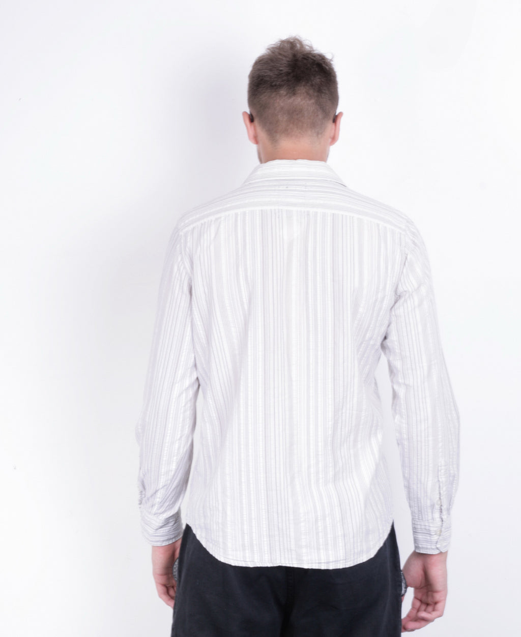 Calvin Klein Jeans Mens M Casual Shirt Striped Cotton Short Sleeve - RetrospectClothes