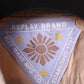 Replay Brand Blue Jeans Mens XL Casual Shirt Beige Cotton Embroidered Short Sleeve Top