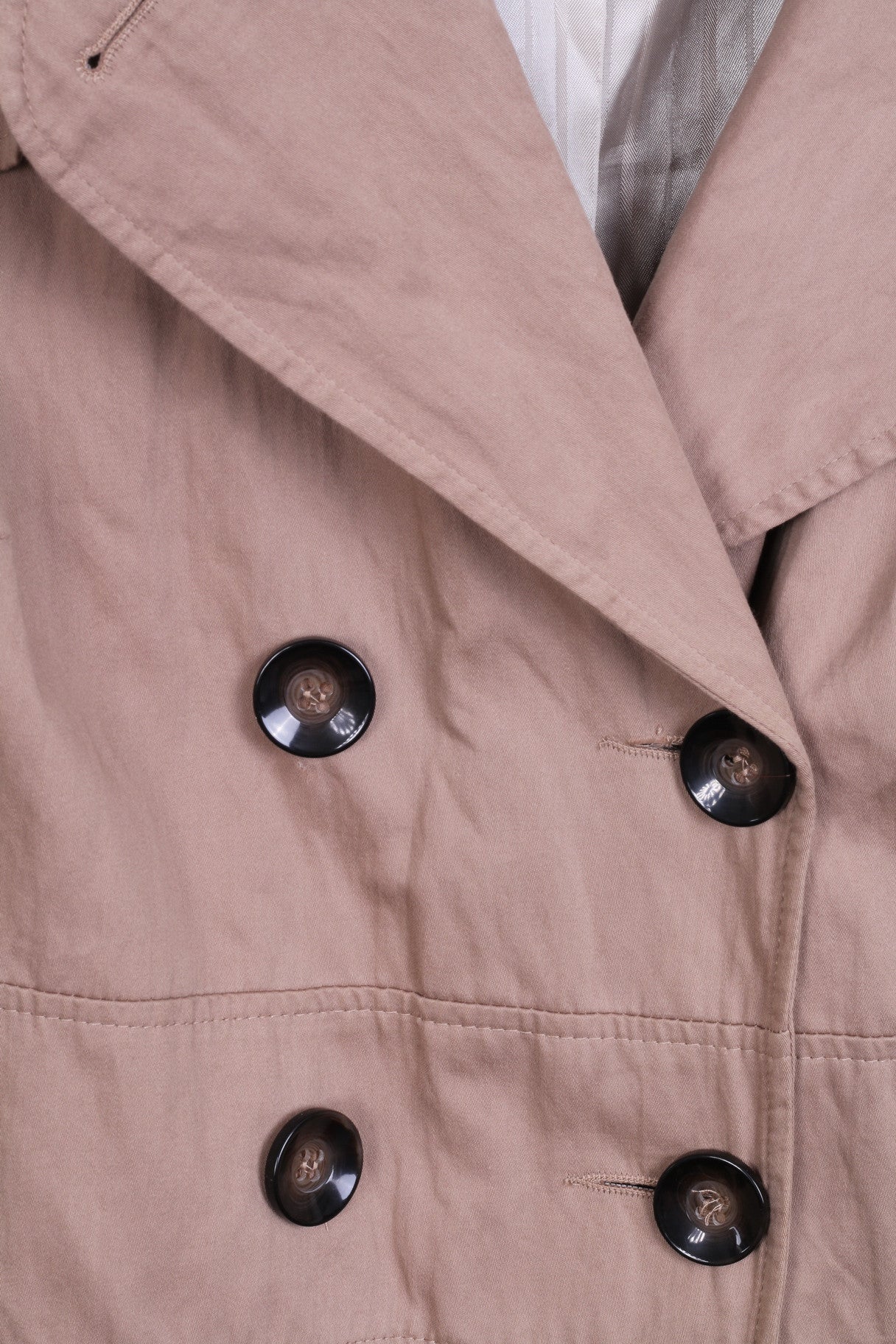 MARKS & SPENCER Womens 22 3XL Coat Long Beige Double Breasted