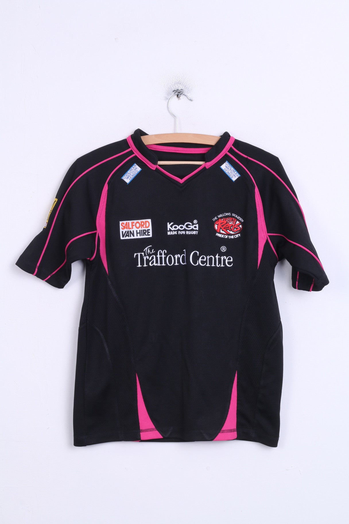 Kooga Salford City Reds Boys L Shirt Black Sport Salford Van Hire - RetrospectClothes