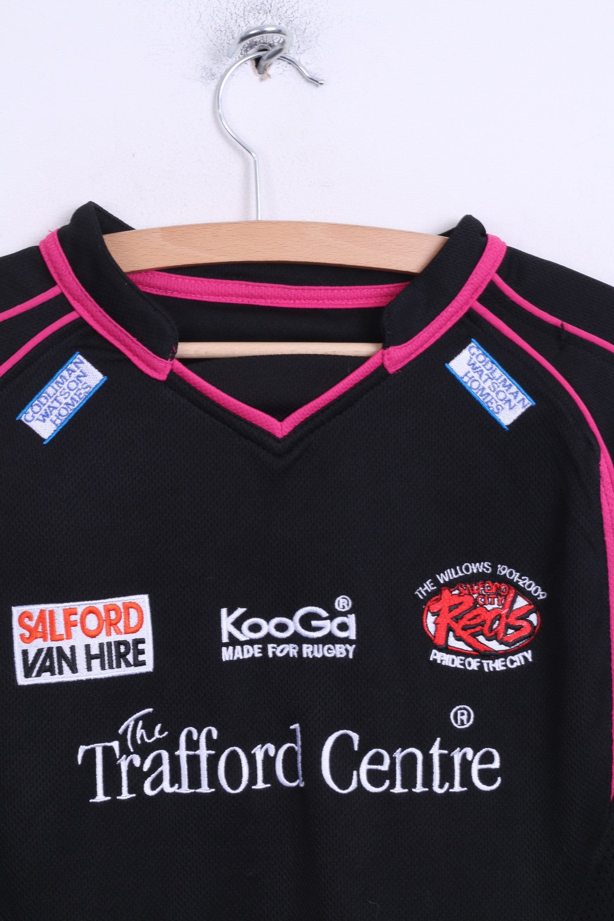 Kooga Salford City Reds Boys L Shirt Black Sport Salford Van Hire - RetrospectClothes