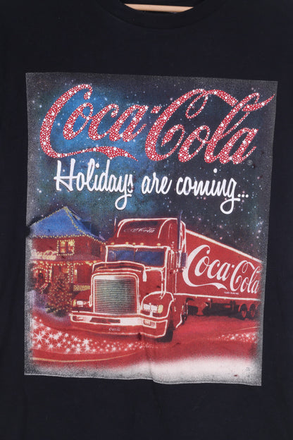 Atmosphere Womens 34 Graphic Shirt Coca-Cola Holidays are coming..