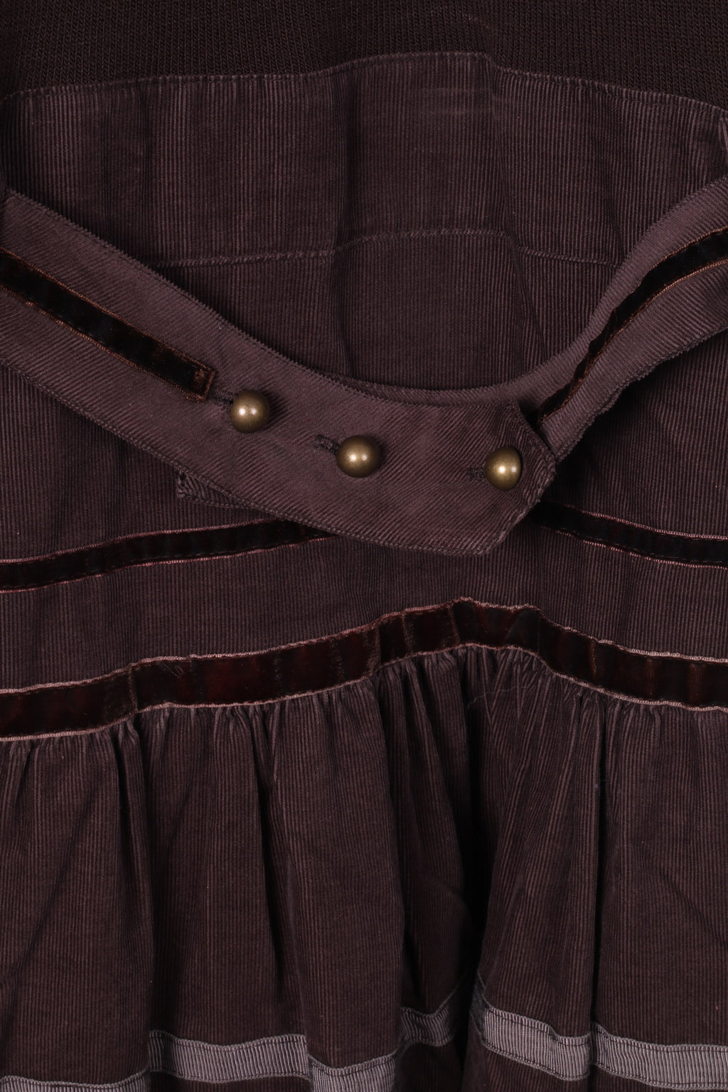 Bouche A Bouche Mini robe circulaire 36 S en coton marron avec ceinture pour femme 