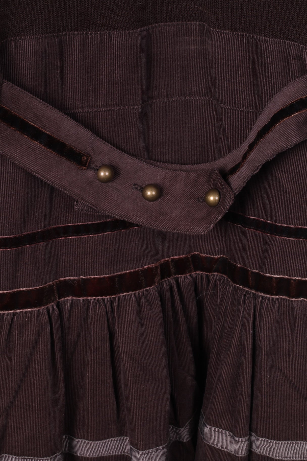 Bouche A Bouche Mini robe circulaire 36 S en coton marron avec ceinture pour femme 