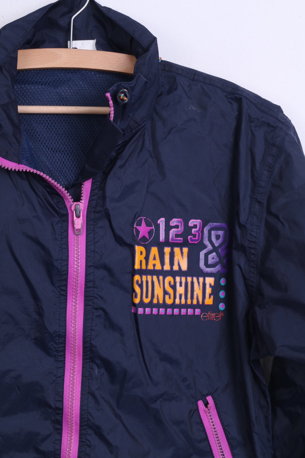 Etirel le style sportif Boys 128 Jacket Navy Hood Nylon Waterproof - RetrospectClothes