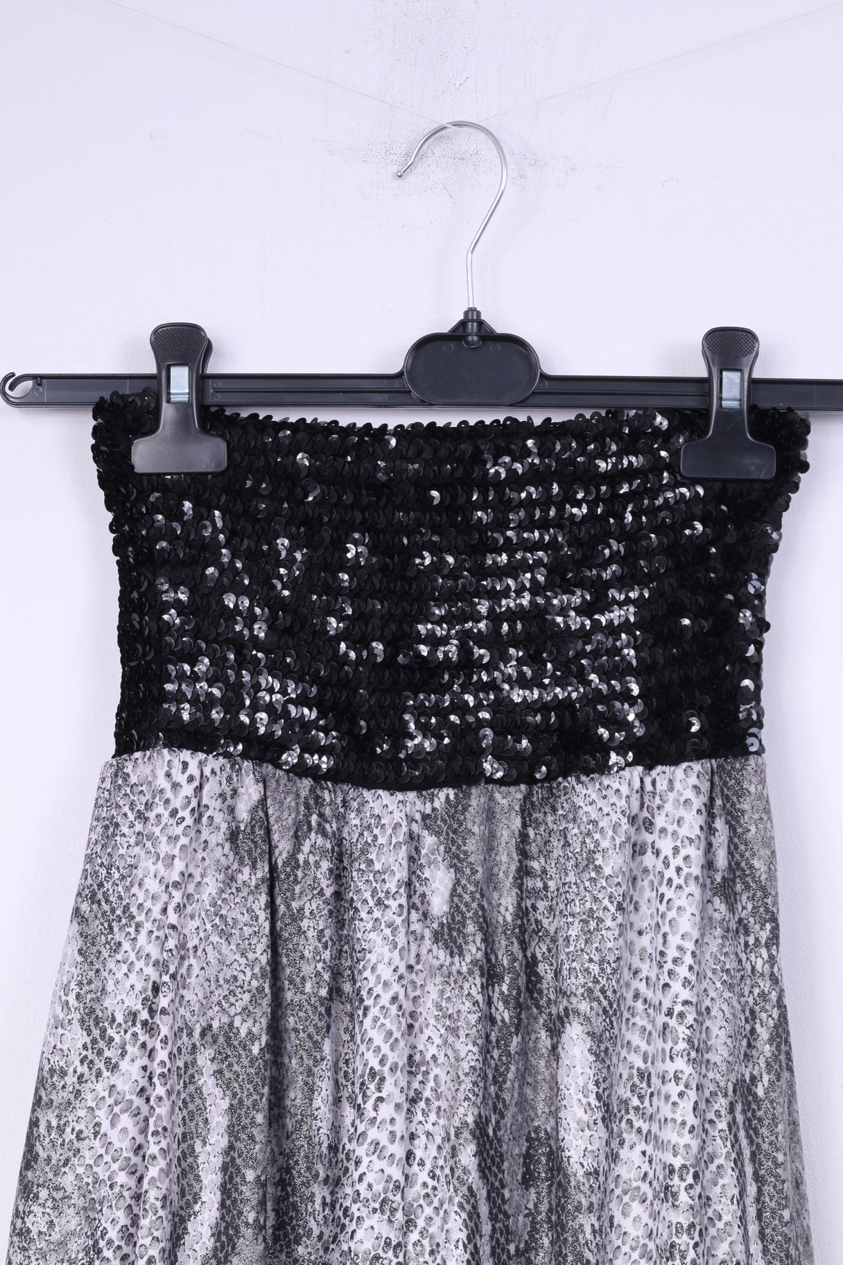 Pilot Donna 8 S Tunica con stampa animalier Fascia Skater Paillettes Top nero lucido 