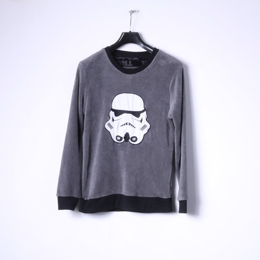 Cedar Wood State Mens S Night Top Grey Warm Fleece Star Wars Sleepwear