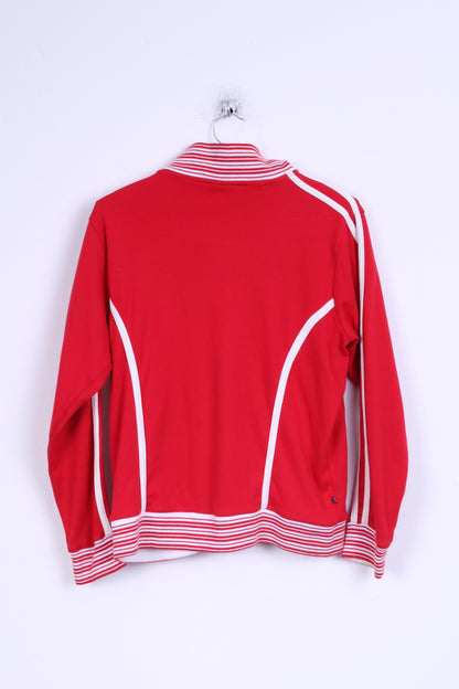 Lonsdale Sweat-shirt en coton rouge avec fermeture éclair pour femme 16 M